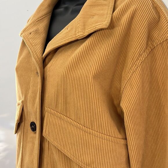Avec Les Filles Corduroy Shacket Jacket Mustard Yellow Size Xsmall - Picture 3 of 9